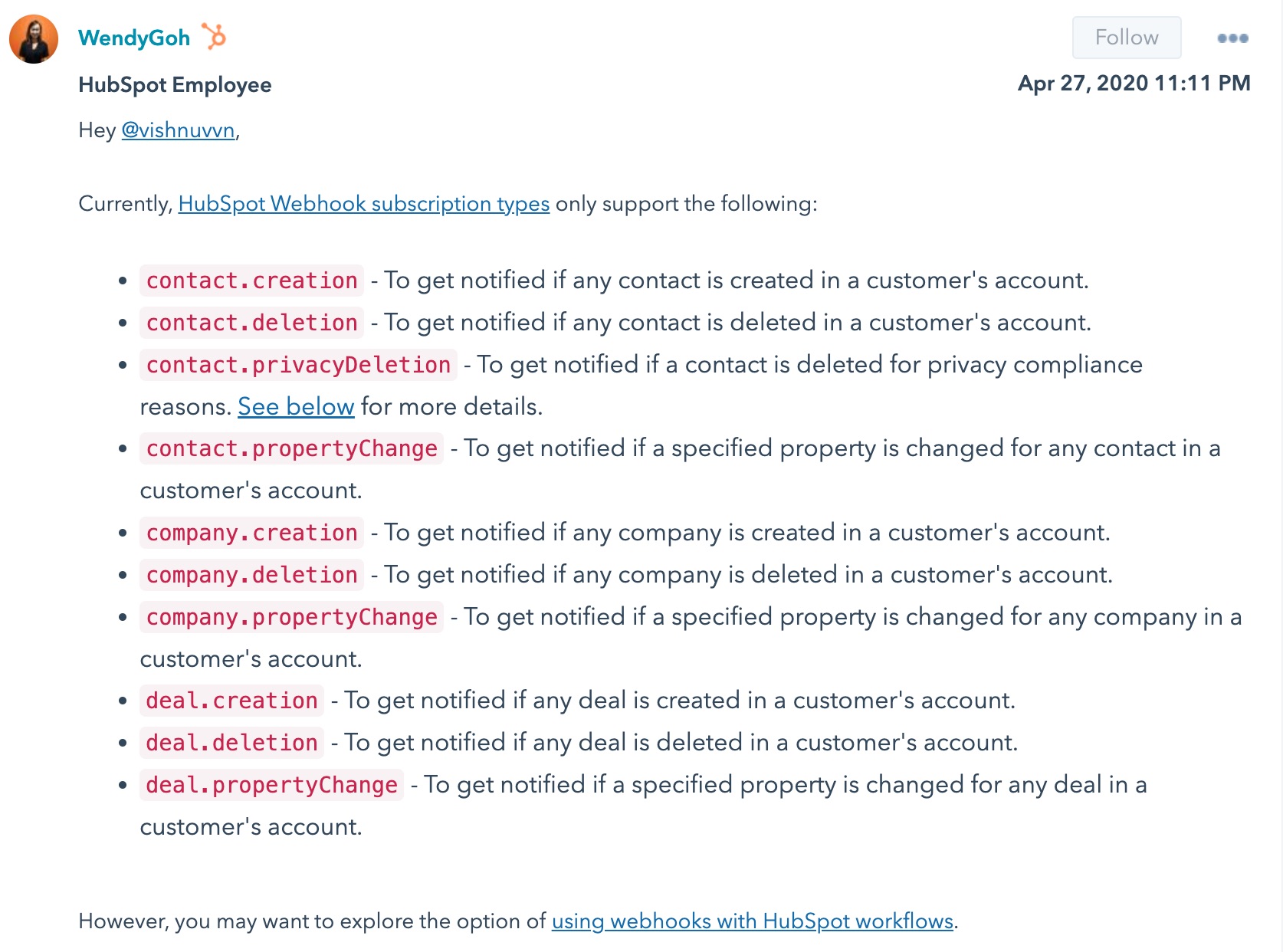 Aurinko Hubspot Email Webhooks